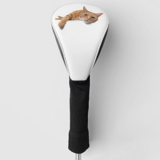 Orange Cat Lay Down Golf Headcover