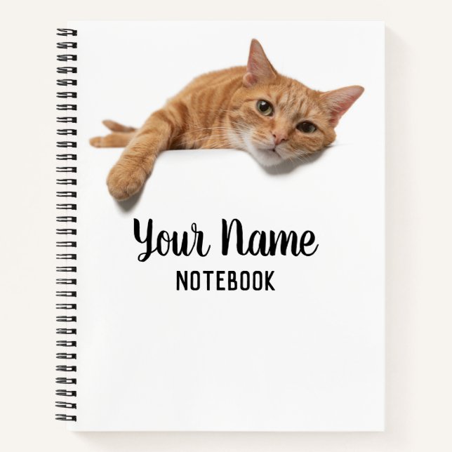 Orange Cat Lay Down Notizbuch (Vorderseite)