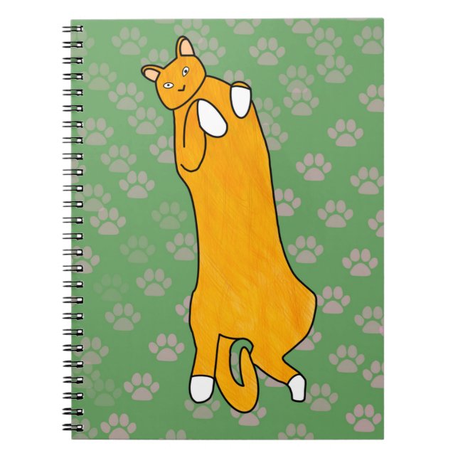 Orange Cat Laying on Back Notizblock (Vorderseite)