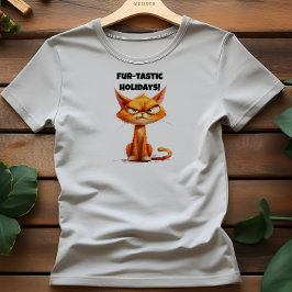Orange Cat Lovers’ Christmas ironic wishes T-Shirt