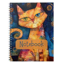 Orange Cat Notebook Notizblock