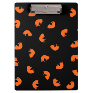Orange Cat Pattern Klemmbrett