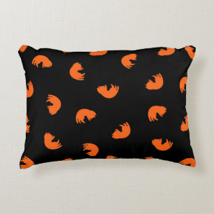 Orange Cat Pattern Zierkissen