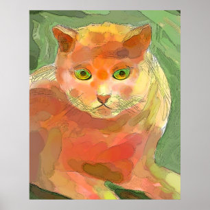 Orange Cat Poster