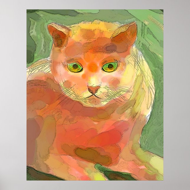 Orange Cat Poster (Vorne)