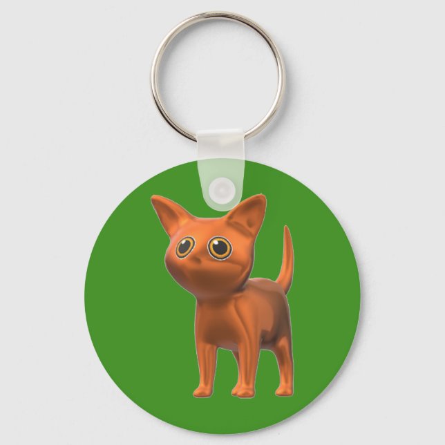 Orange Cat Schlüsselanhänger (Vorderseite)