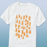 Orange Cat T-Shirt<br><div class="desc">Niedliche, kleine, oranfarbene Ingwerkatzen, die sich perfekt für Tierfreunde eignen. Originelle Kunst von Nic Squirrell.</div>