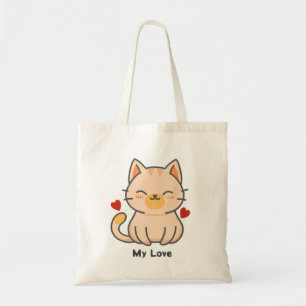 Orange Cat Tote Bag Tragetasche