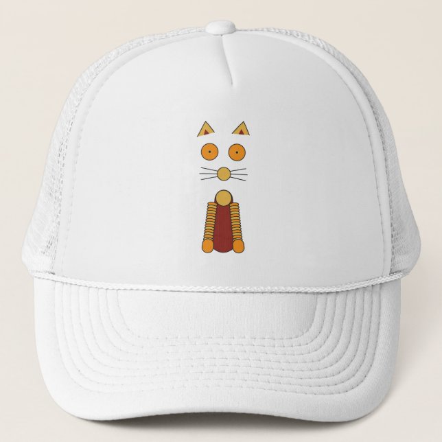 Orange CAT Truckerkappe (Vorderseite)