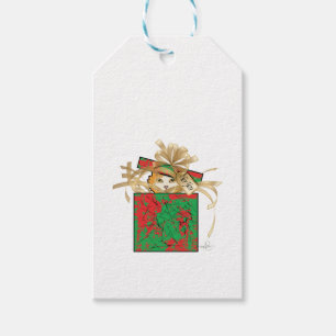 Orange Cat Weihnachtsgeschenk Geschenkanhänger