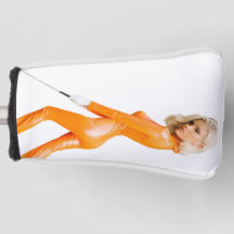 Orange Catsuit Golf Girl