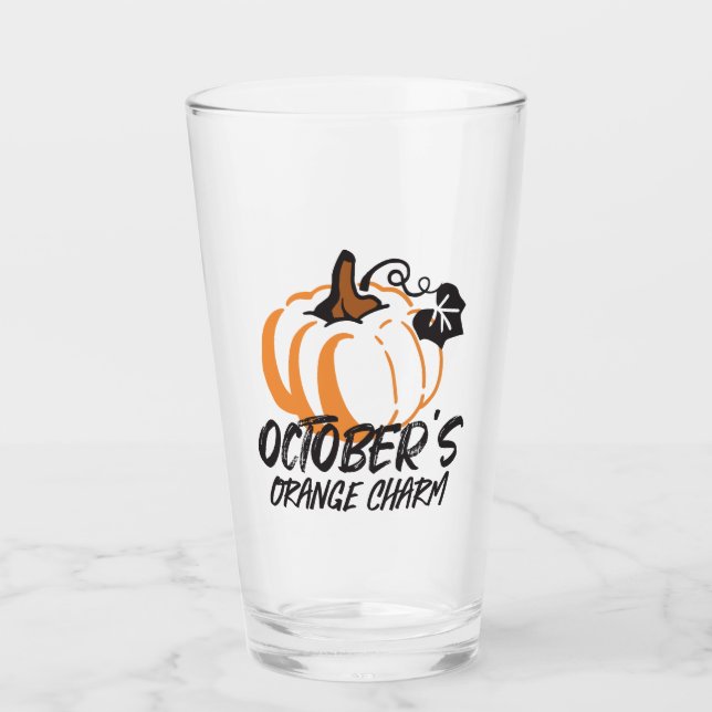 Orange Charm im Oktober: Pumpkin Silhouet fesseln Glas (Vorderseite)