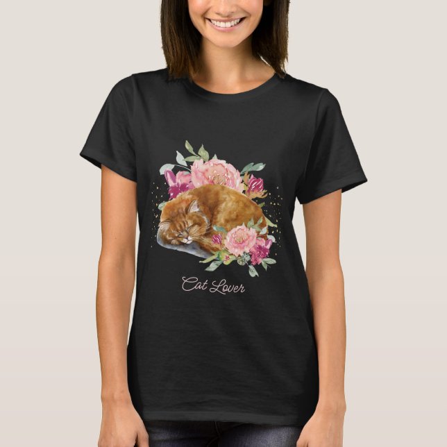 Orange Chat Maman Beau Cadeau Pour Son T-shirt (Devant)