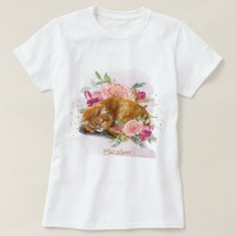 Orange Chat Maman Beau Cadeau Pour Son T-shirt