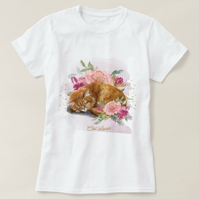 Orange Chat Maman Beau Cadeau Pour Son T-shirt (Design devant)
