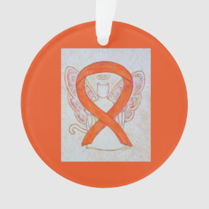 Orange Chat Sensibilisation Ruban Angel Ornements