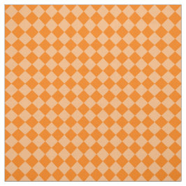 Orange Checker Diamond Pattern Stoff