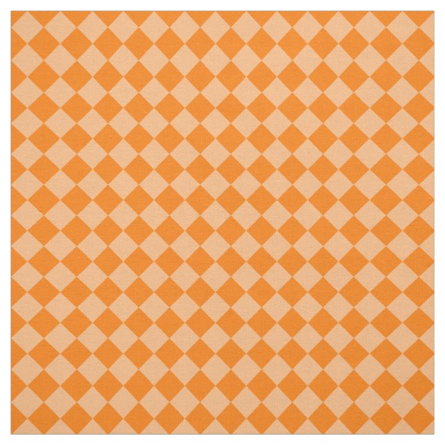 Orange Checker Diamond Pattern Stoff (Muster)