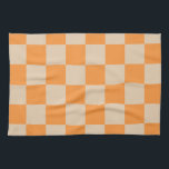 Orange Checkered Gingham Pattern Geschirrtuch<br><div class="desc">Orange Checkered Gingham Pattern</div>