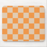 Orange Checkered Gingham Pattern Mousepad<br><div class="desc">Orange Checkered Gingham Pattern</div>