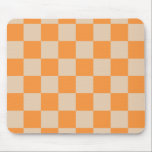 Orange Checkered Gingham Pattern Mousepad<br><div class="desc">Orange Checkered Gingham Pattern</div>