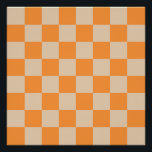 Orange Checkered Gingham Pattern Poster<br><div class="desc">Orange Checkered Gingham Pattern</div>