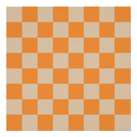 Orange Checkered Gingham Pattern