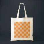 Orange Checkered Gingham Pattern Tragetasche<br><div class="desc">Orange Checkered Gingham Pattern</div>