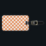 Orange Checkered Pattern Gepäckanhänger<br><div class="desc">.</div>