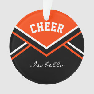 Orange Cheerleader 📣 💖 Cheer Ornament