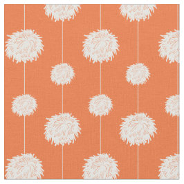 Orange Cheerleader Pom Pom Pattern Stoff