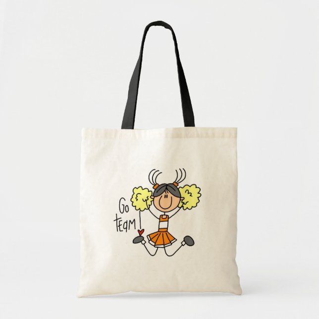 Orange Cheerleader-T-Shirts und Geschenke Tragetasche (Vorne)