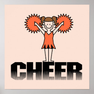 Orange Cheerleading T - Shirts und Geschenke Poster