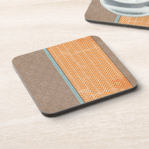 Orange Chevrons Untersetzer