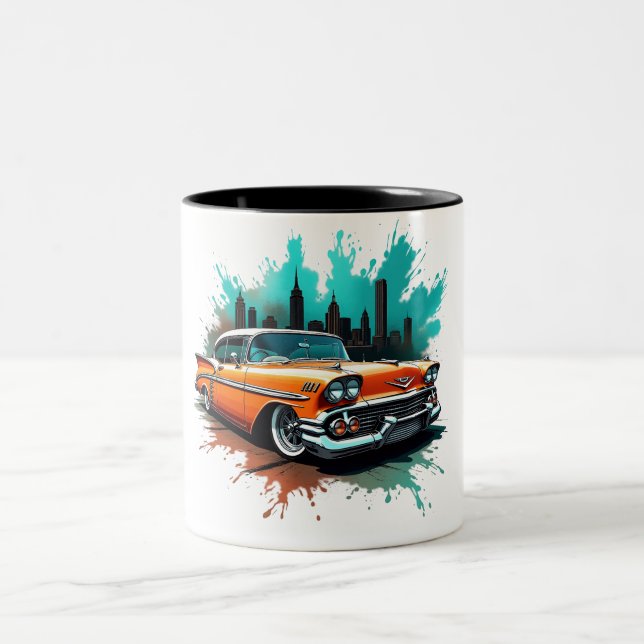 Orange Chevy Splash Tasse (Mittel)
