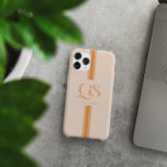 Orange | Chic Stripes Monogramm Case-Mate iPhone Hülle<br><div class="desc">Erhöhen Sie Ihren Alltagsstil mit dem Orange | Chic Stripes Monogram Phone Case, wo Eleganz auf persönlichen Ausdruck trifft. Dieses Gehäuse zeigt ein wunderschön gestaltetes Monogramm mit fetten, klassischen Serif-Initialen, die in der Mitte sichtbar dargestellt sind und in dem Ihr Name elegant unten steht. Die Kombination aus weichen Orangetönen und...</div>