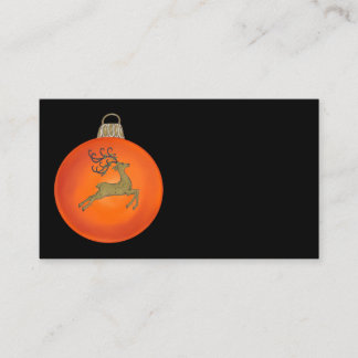 ORANGE CHRISTMAS BUBBLE VISITENKARTE