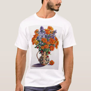 Orange Chrysanthemen T-Shirt
