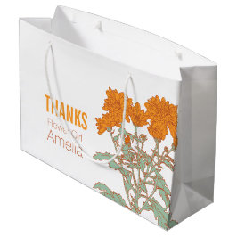 Orange chrysanthemum Hochzeit Blume Mädchen Gefall Große Geschenktüte