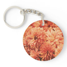 Orange Chrysanthemum Schlüsselanhänger