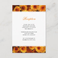 Orange Chrysanthemums Hochzeitempfang