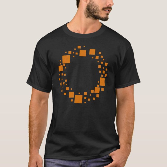 Orange Circle Ring of Fire Death Halloween Kult T-Shirt (Vorderseite)