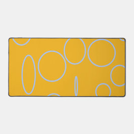 Orange Circles Loops Desk Mat Schreibtischunterlage