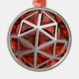 Orange Citrine Sphere Ornament Aus Metall