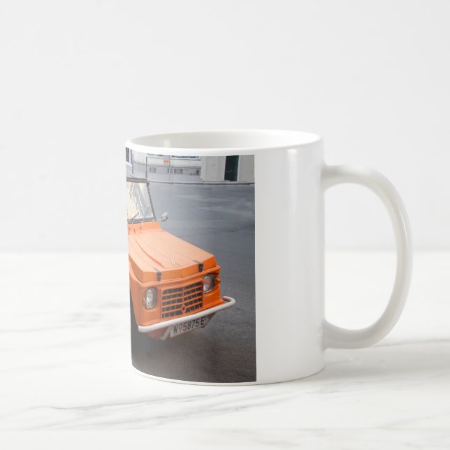 Orange Citroen Mehari Kaffeetasse (Rechts)