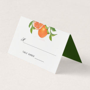 Orange Citrus Aquarellfarben Hochzeitsfeier Platzk