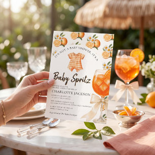 Orange Citrus Baby Spritz Baby Shower Einladung