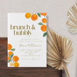 Orange Citrus Frucht Brautparty Brunch Bubbly Einladung<br><div class="desc">Orangenfrüchte Brautparty Brunch und Einladung</div>