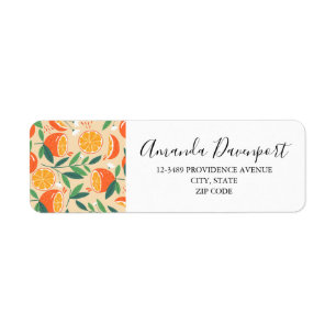 Orange Citrus Frucht Retro Muster