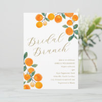 Orange Citrus Frucht Wasserfarbe Bridal Brunch